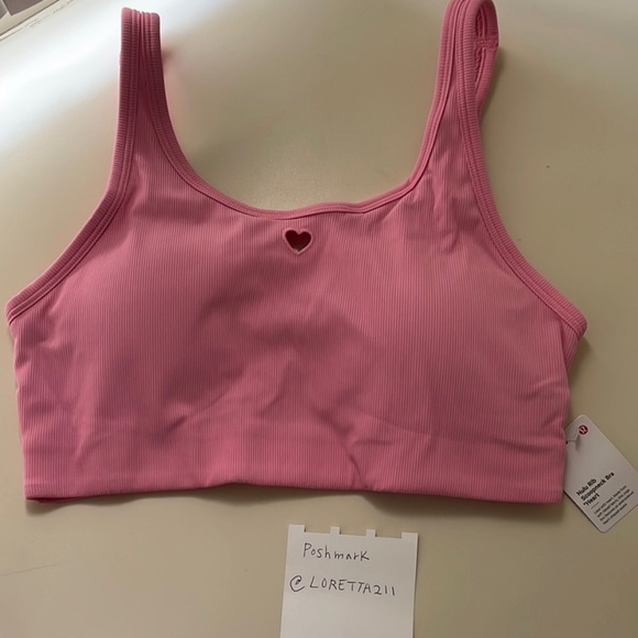 Lululemon Ribbed Scoopneck Bra with Heart Cutout - Picture 4 of 5